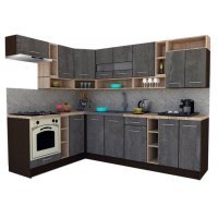 Bucatarie de Colt COSSY NEW 180-260 St. Wenge / Decor K352